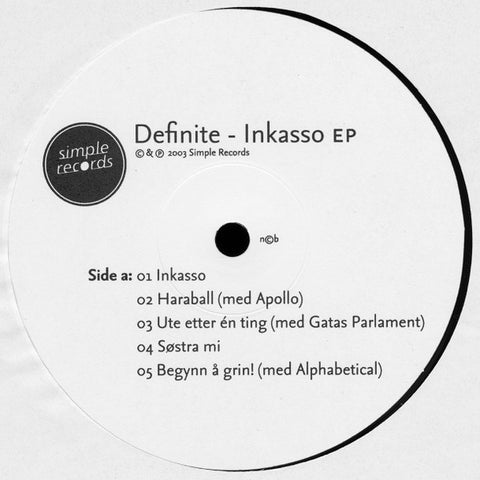 Definite - Inkasso Vinyl EP