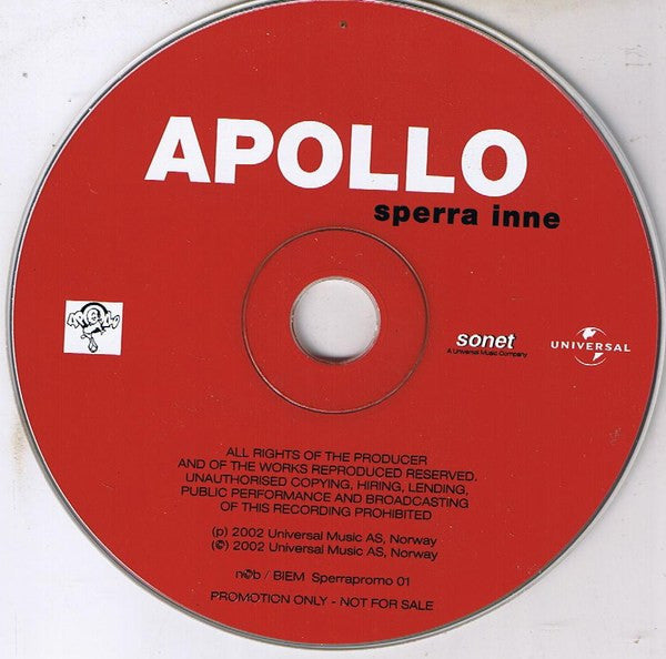 Apollo - Sperra inne (Signert Promo CDS)