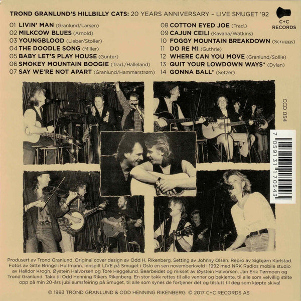 Trond Granlund's Hillbilly Cats "20 Years Anniversary Live Smuget '92" [CD Album]